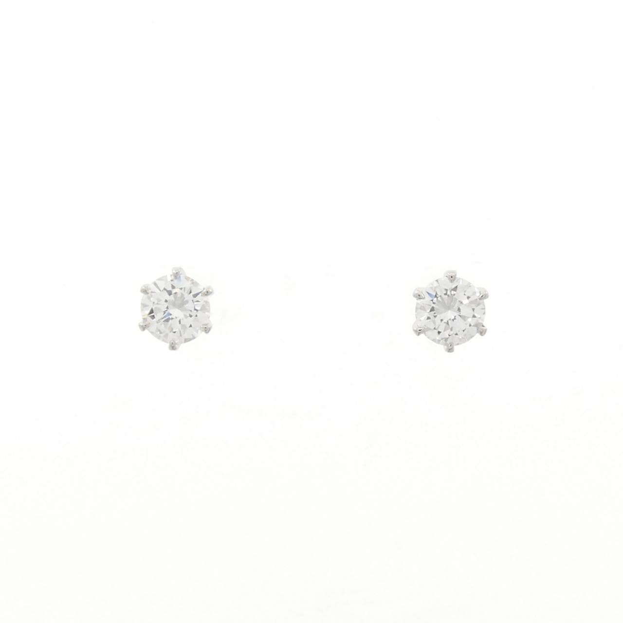 【リメイク】PT900/ST ダイヤモンド ピアス 0.213CT 0.225CT F VS1 VG