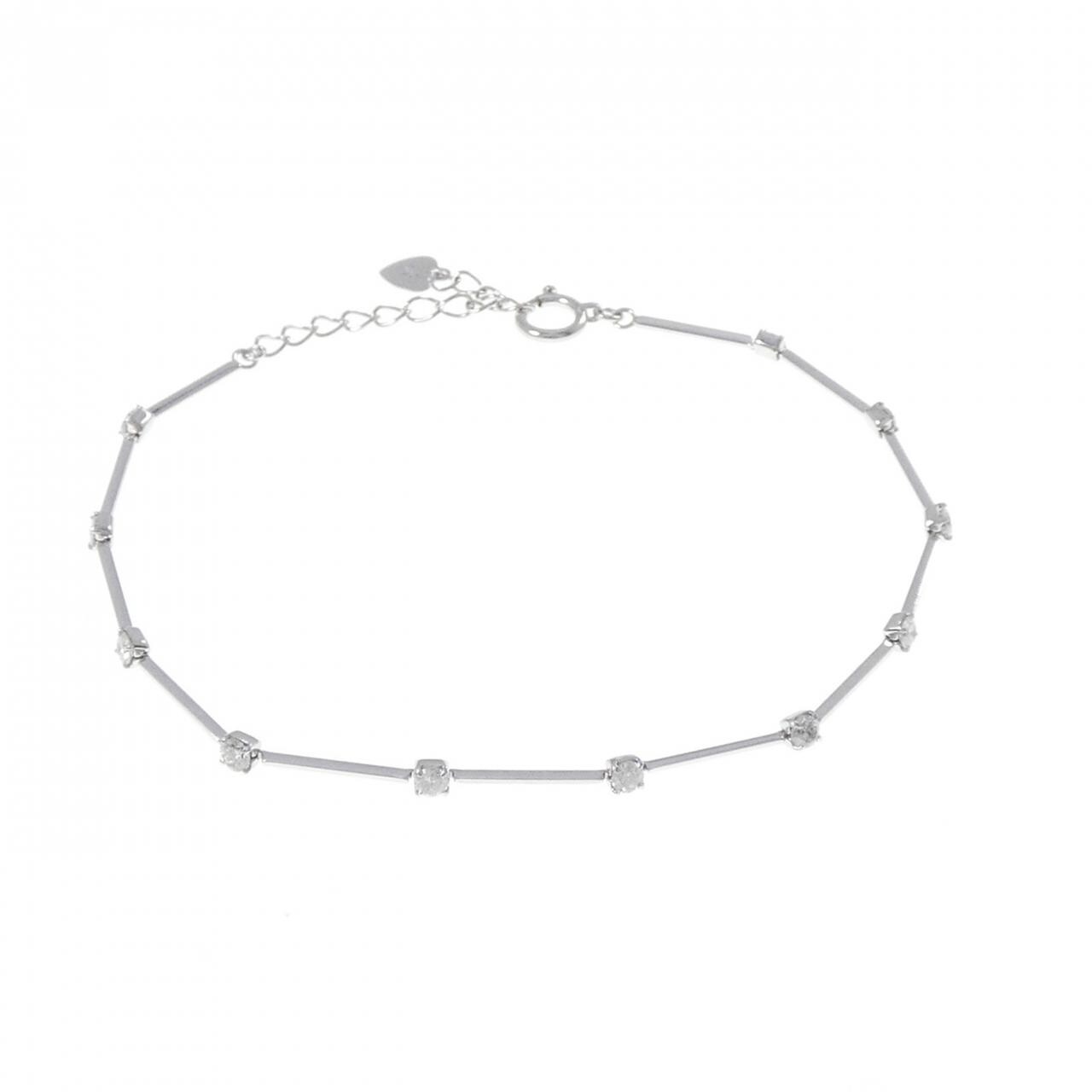 K18WG ダイヤモンド ブレスレット 0.50CT