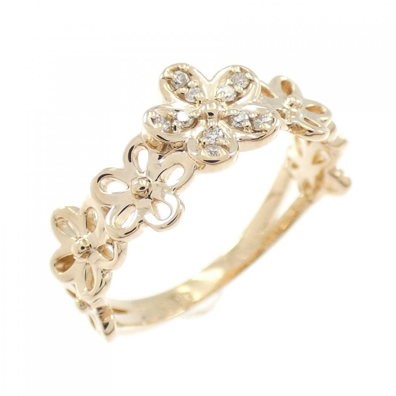 ポンテヴェキオ フラワー リング 0.04CT