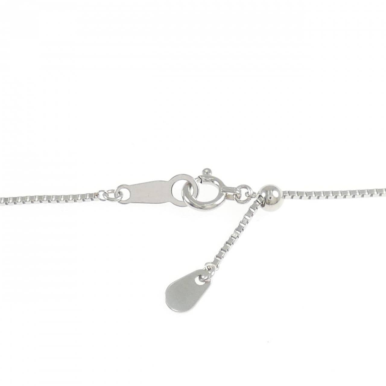 PT900/K18PG/PT850 ムーン ピンクダイヤモンド ネックレス 0.05CT