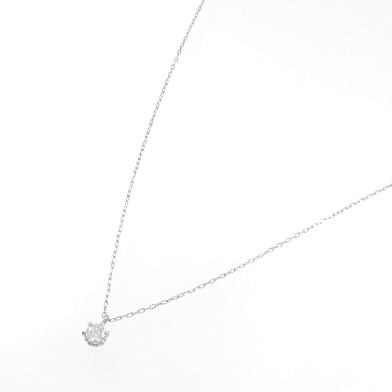 PT900/PT850 ソリティア ダイヤモンド ネックレス 0.296CT