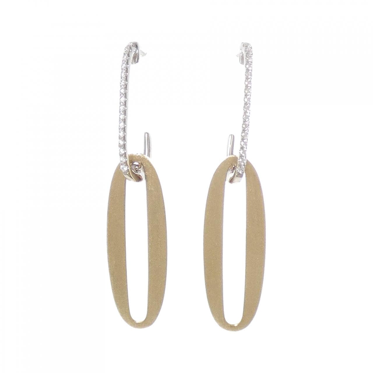 K18YG/K18WG ダイヤモンド ピアス 0.16CT