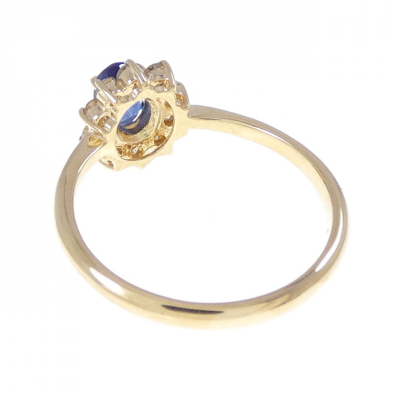 K18YG サファイヤ リング 0.3CT