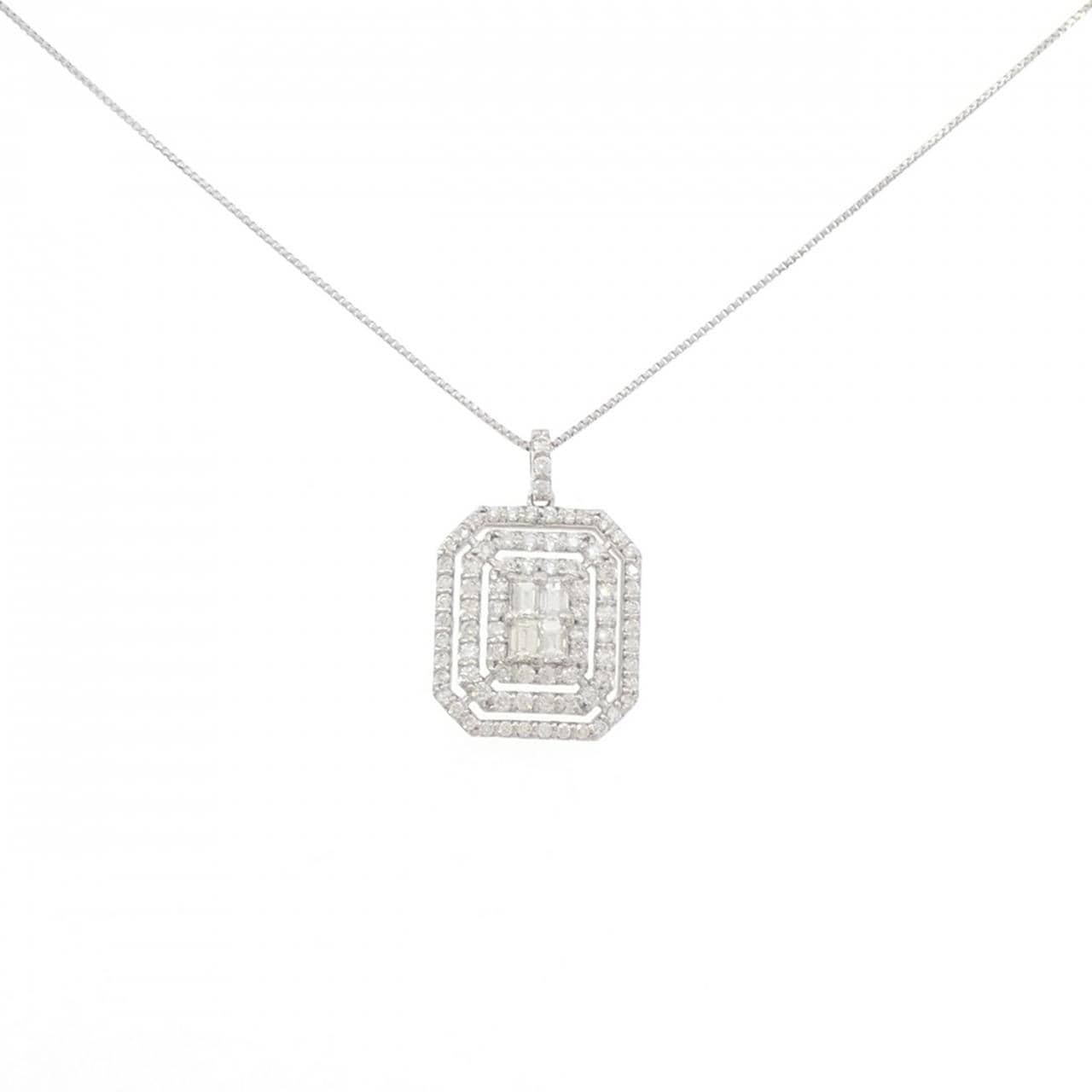 【新品】PT900/PT850 ダイヤモンド ネックレス 0.70CT