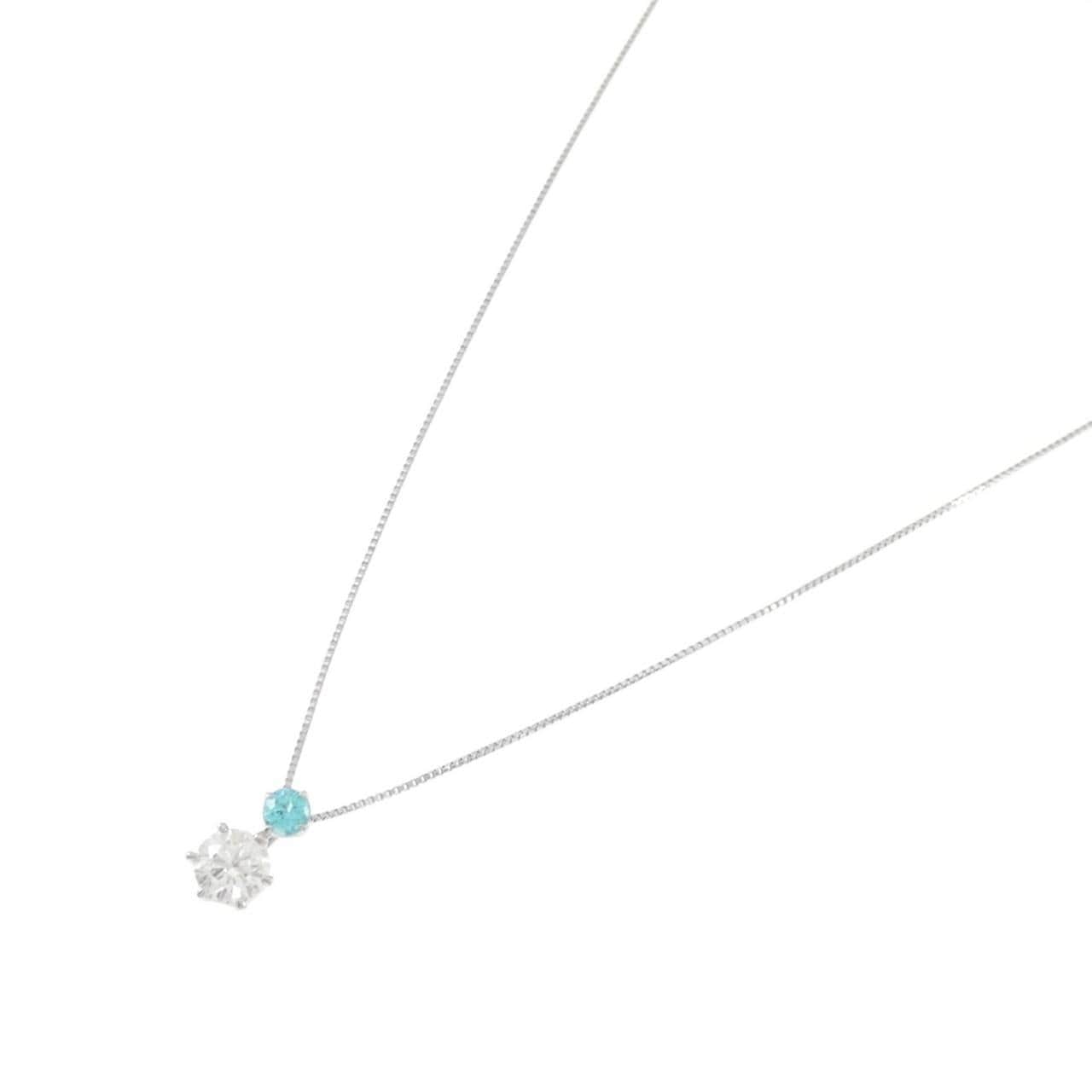 PT900/PT850 パライバトルマリン ネックレス 0.12CT
