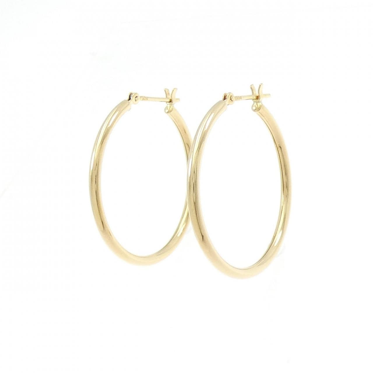 K18YG フープ ピアス