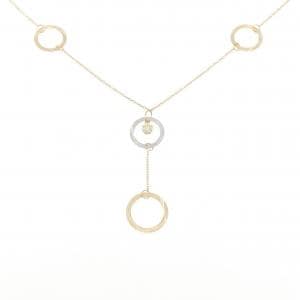 K18YG/K18WG ダイヤモンド ネックレス 0.20CT