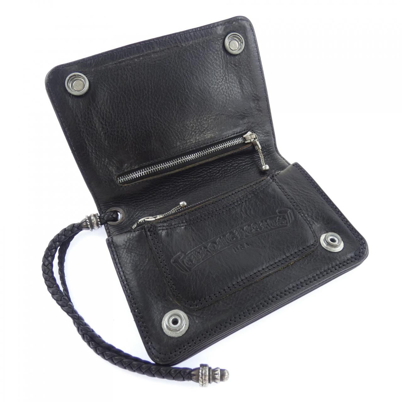 クロムハーツ CHROME HEARTS 2ZIP STRAP BLK 2246 304 0030 0200 WALLET