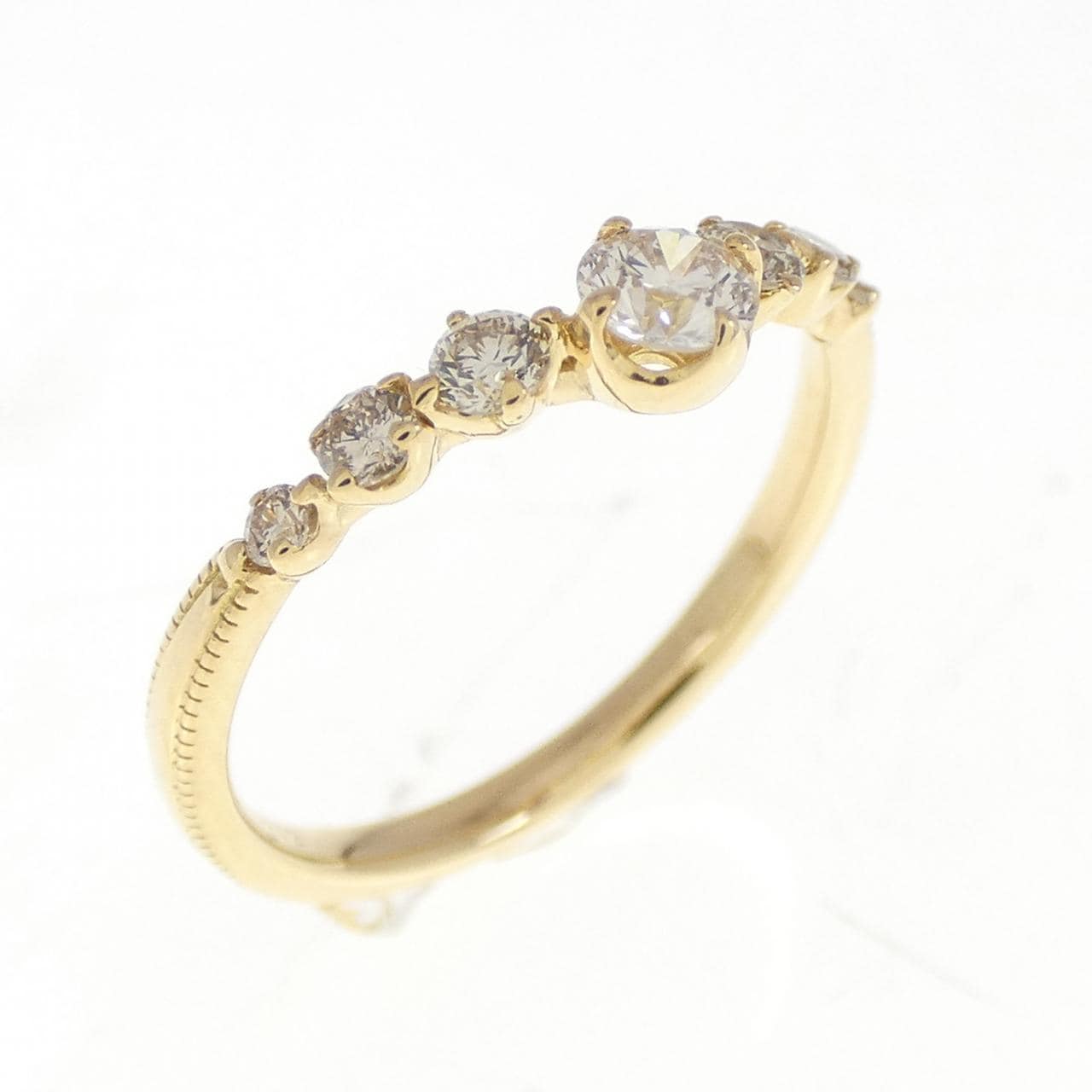 K18YG ダイヤモンド ピンキーリング 0.112CT