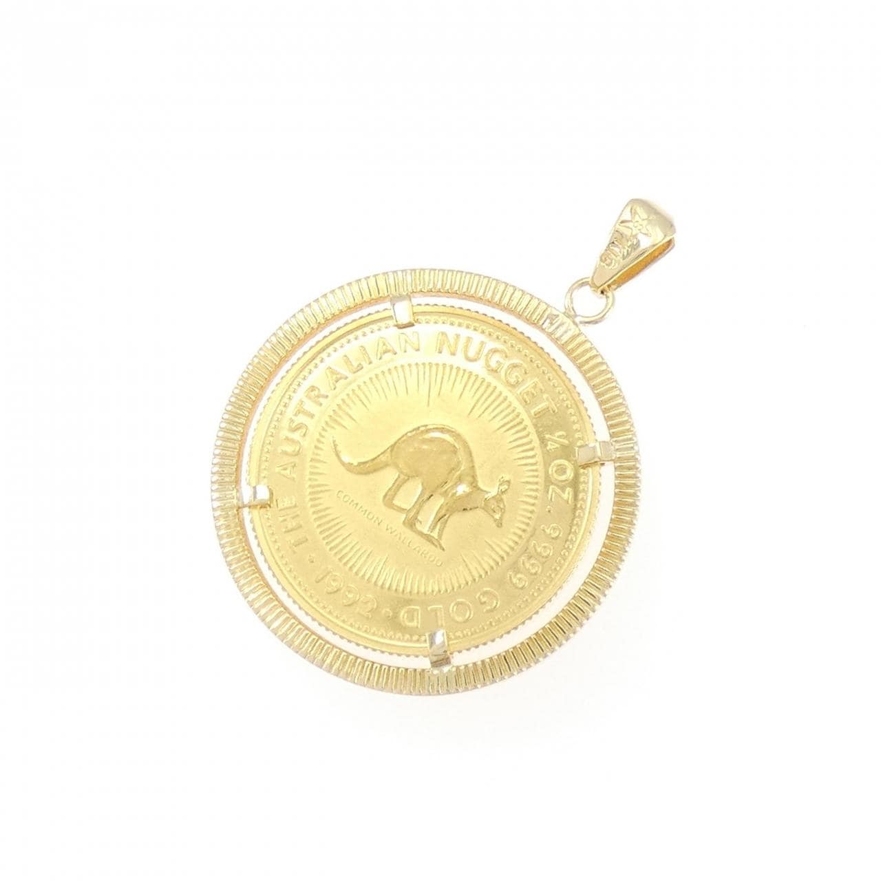 K18YG(枠) コイン ペンダント