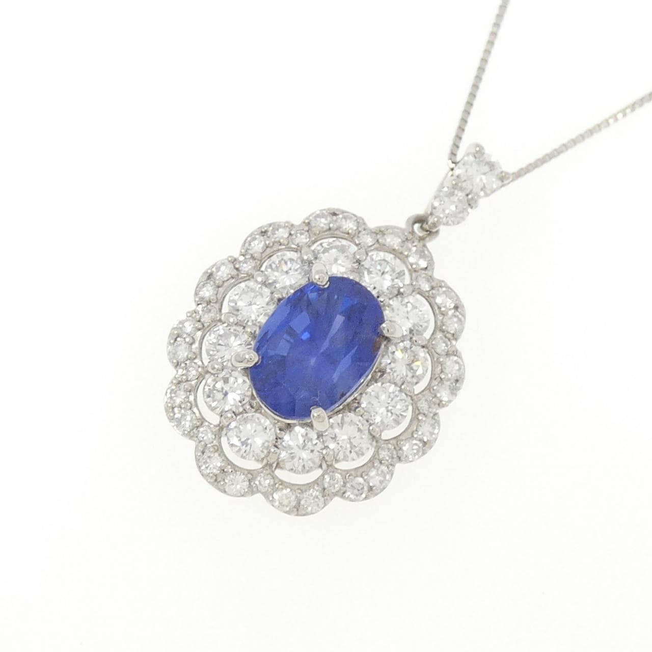 PT 非加熱 サファイヤ ネックレス 3.40CT ビルマ産