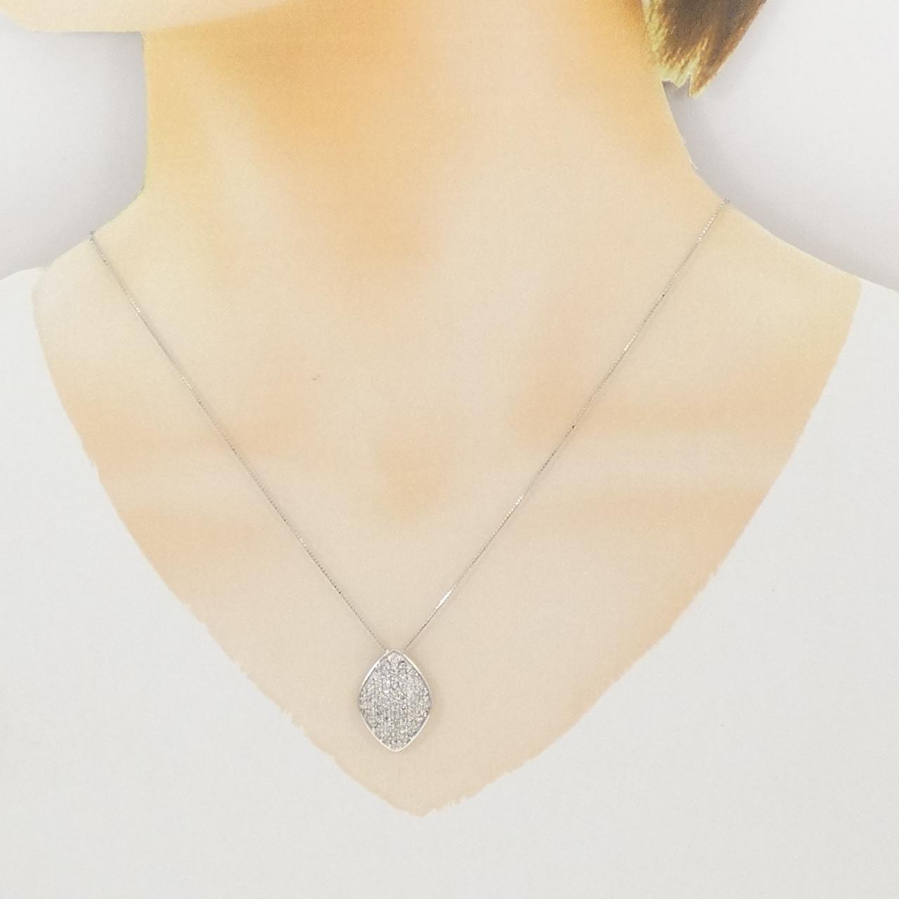 K18WG ダイヤモンド ネックレス