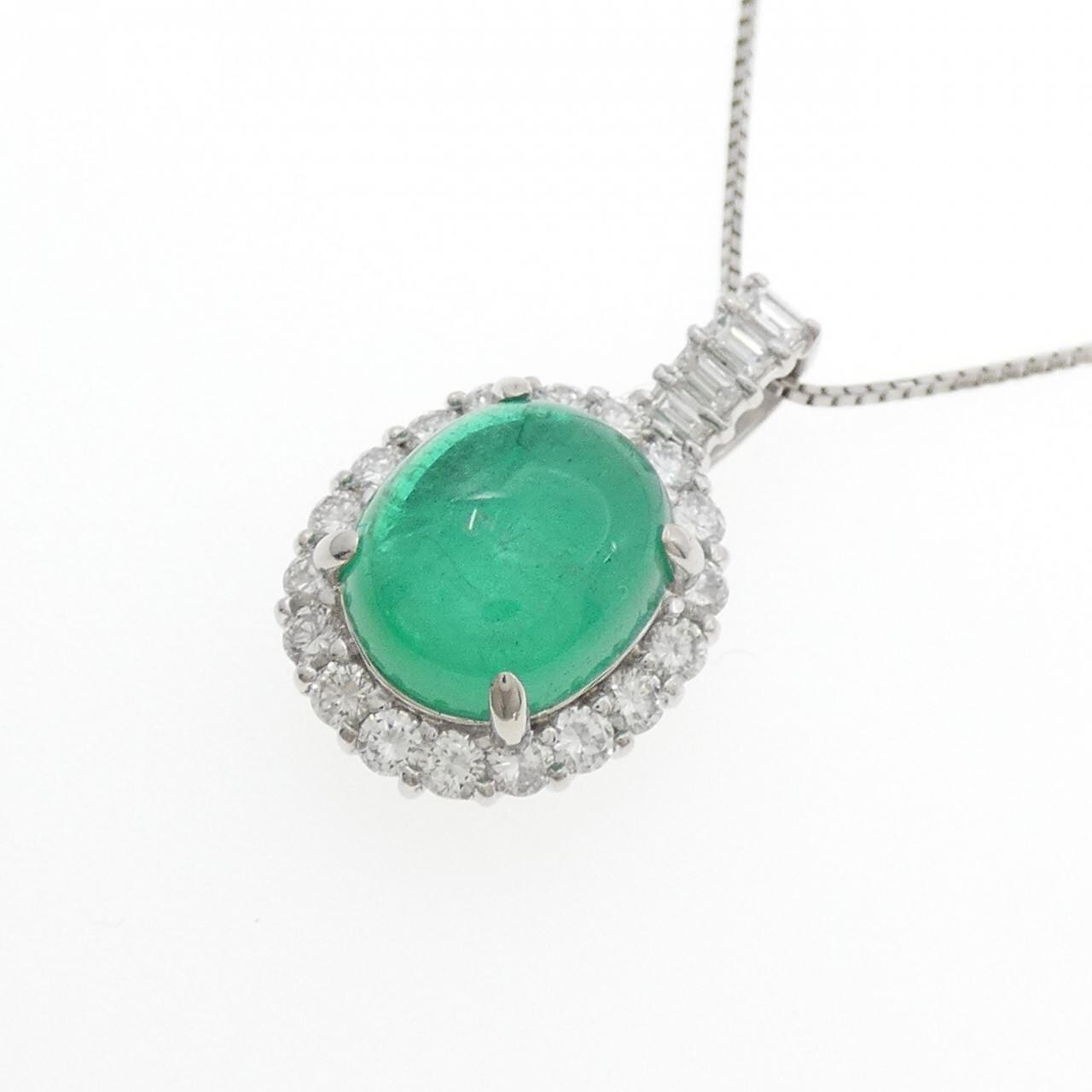 PT900/PT850 エメラルド ネックレス 4.69CT