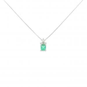 PT900/PT850 エメラルド ネックレス 0.35CT
