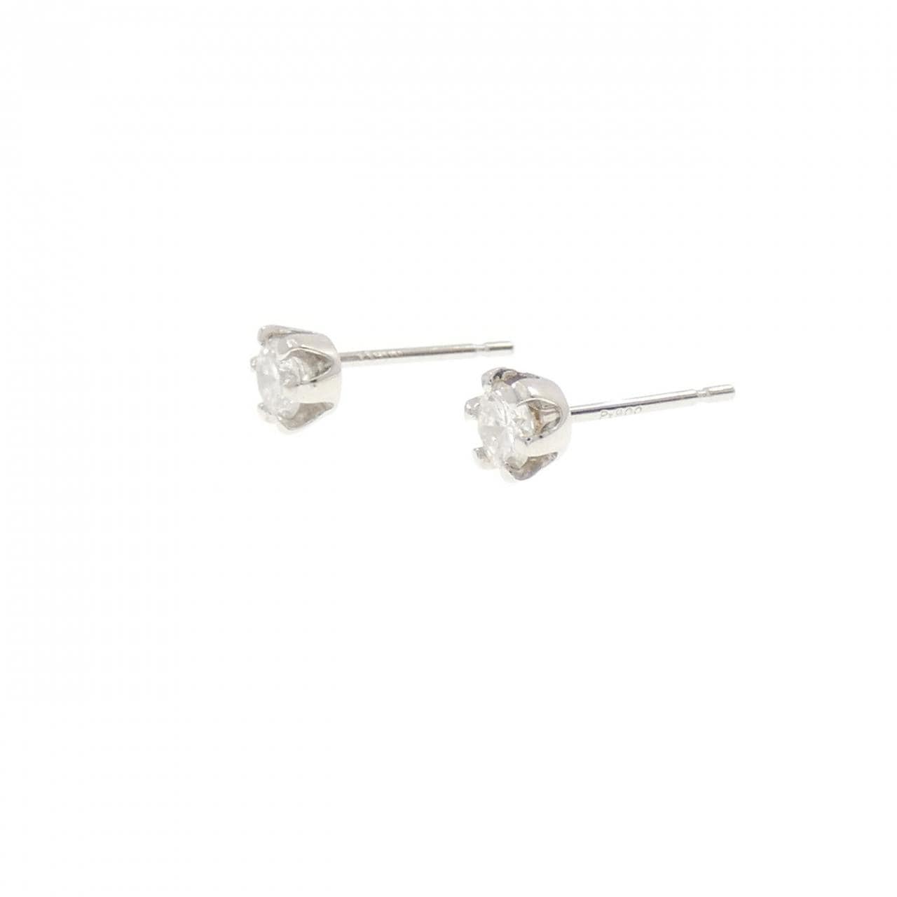 PT900 ソリティア ダイヤモンド ピアス 0.30CT