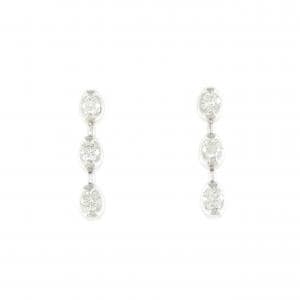 K18WG ダイヤモンド ピアス 0.40CT