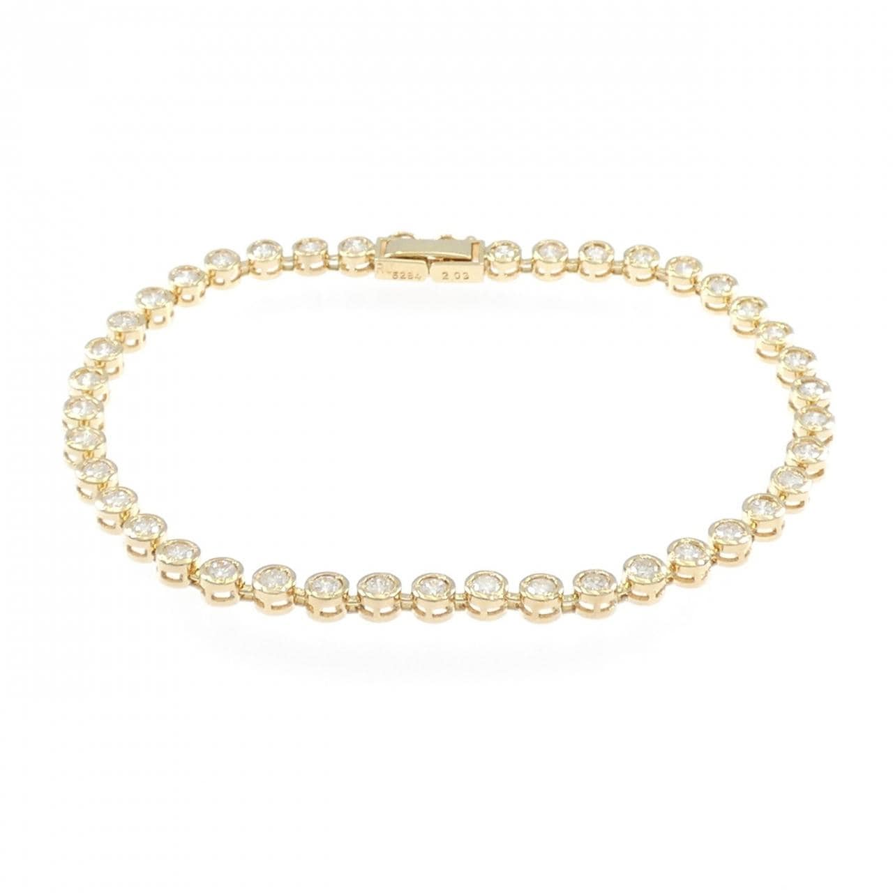 K18YG ダイヤモンド ブレスレット 2.03CT