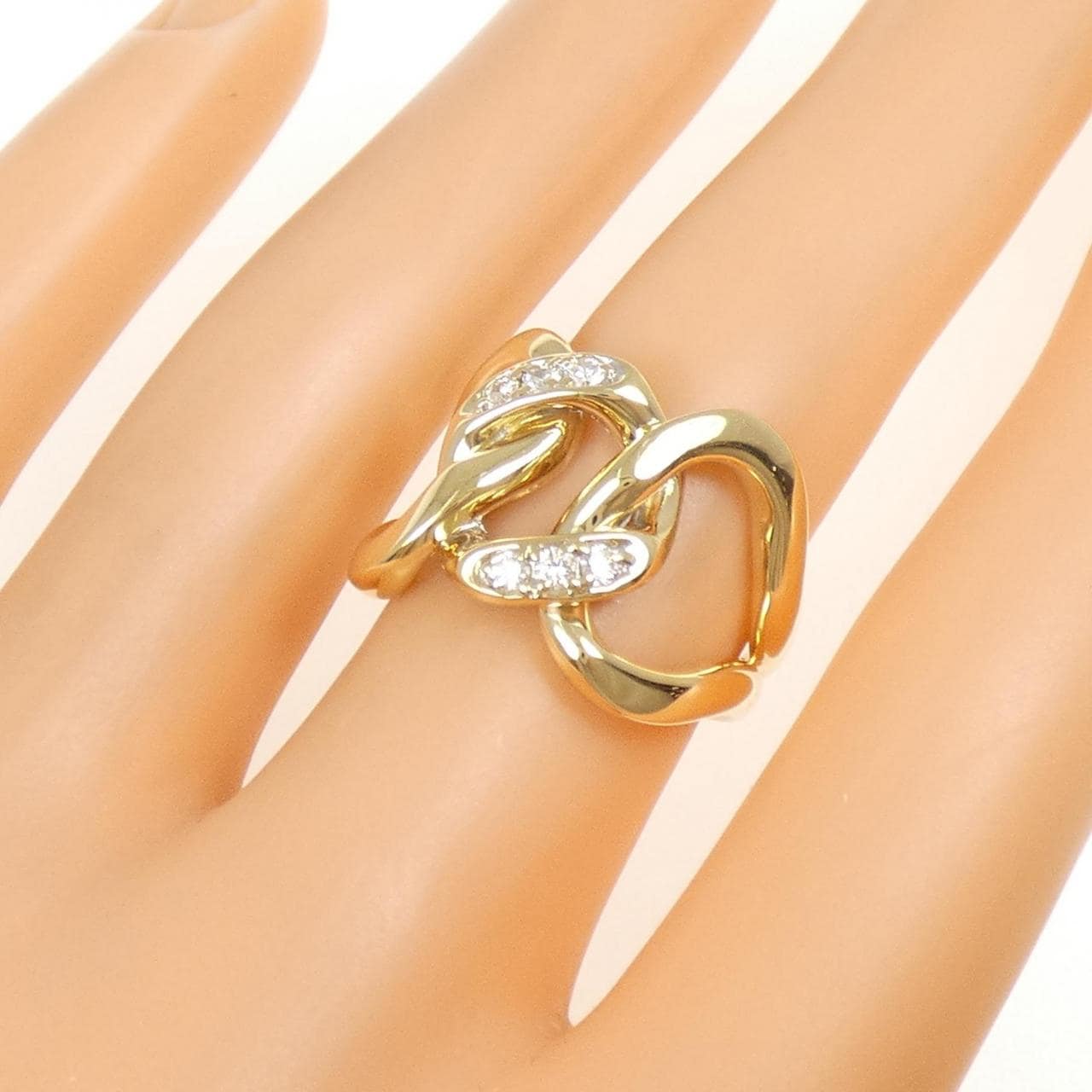 K18YG ダイヤモンド リング 0.19CT