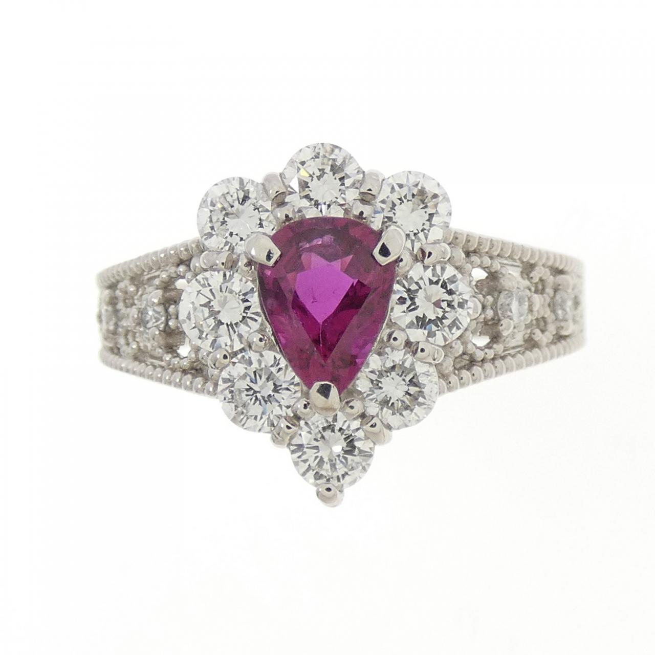 PT900 ルビー リング 0.63CT