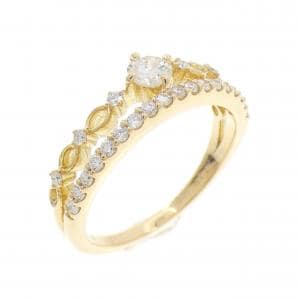 【リメイク】K18YG ダイヤモンド リング 0.40CT