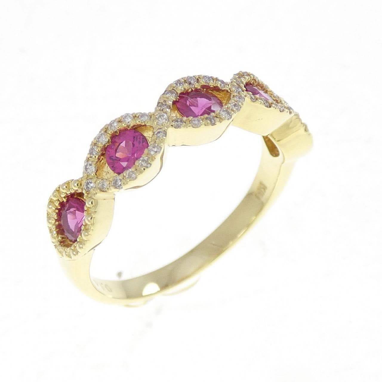 K18YG ルビー リング 0.60CT