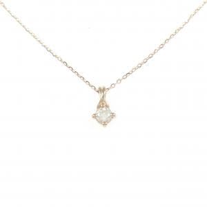 K18PG ソリティア ダイヤモンド ネックレス 0.10CT
