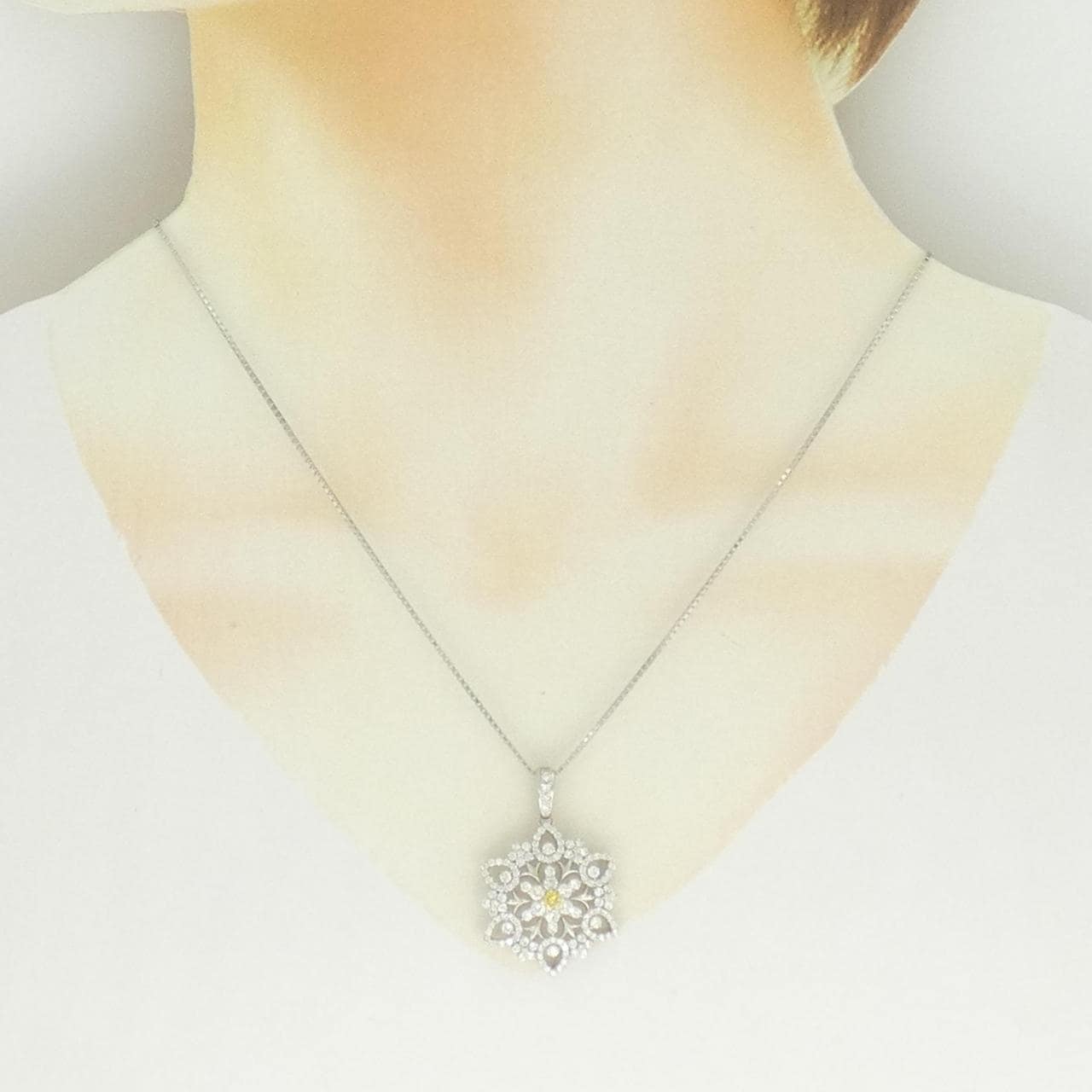PT900/PT850 ダイヤモンド ネックレス 0.132CT FVI SI2