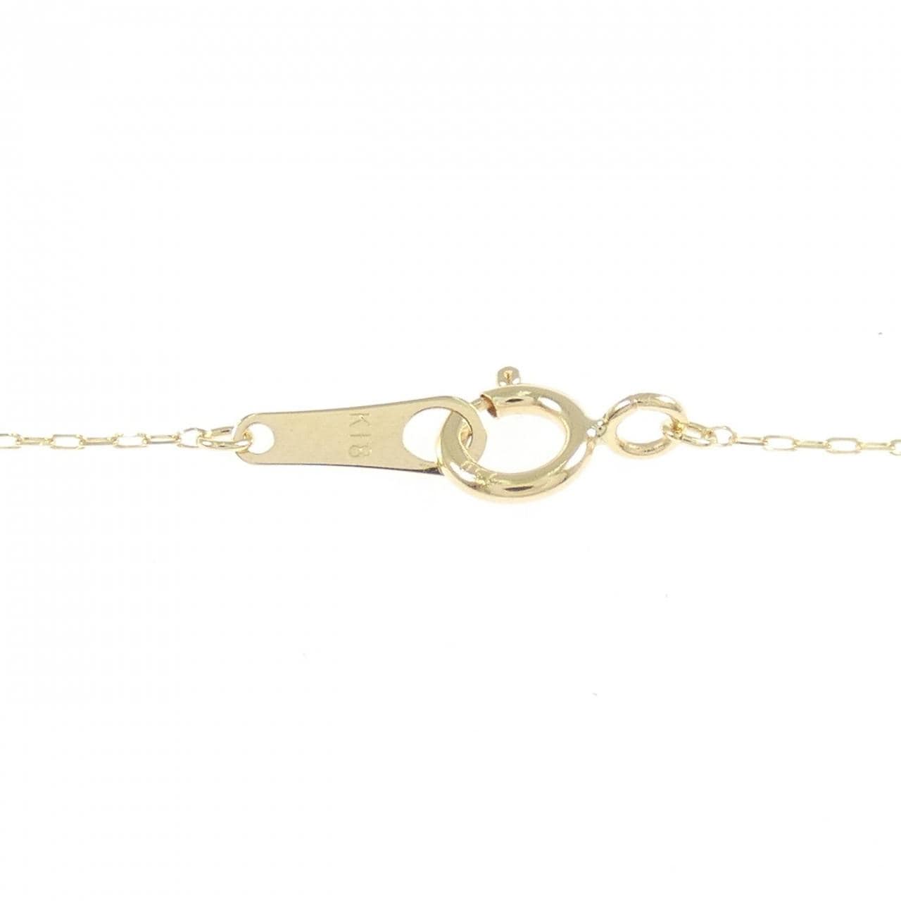 K18YG フラワー ダイヤモンド ネックレス 0.23CT