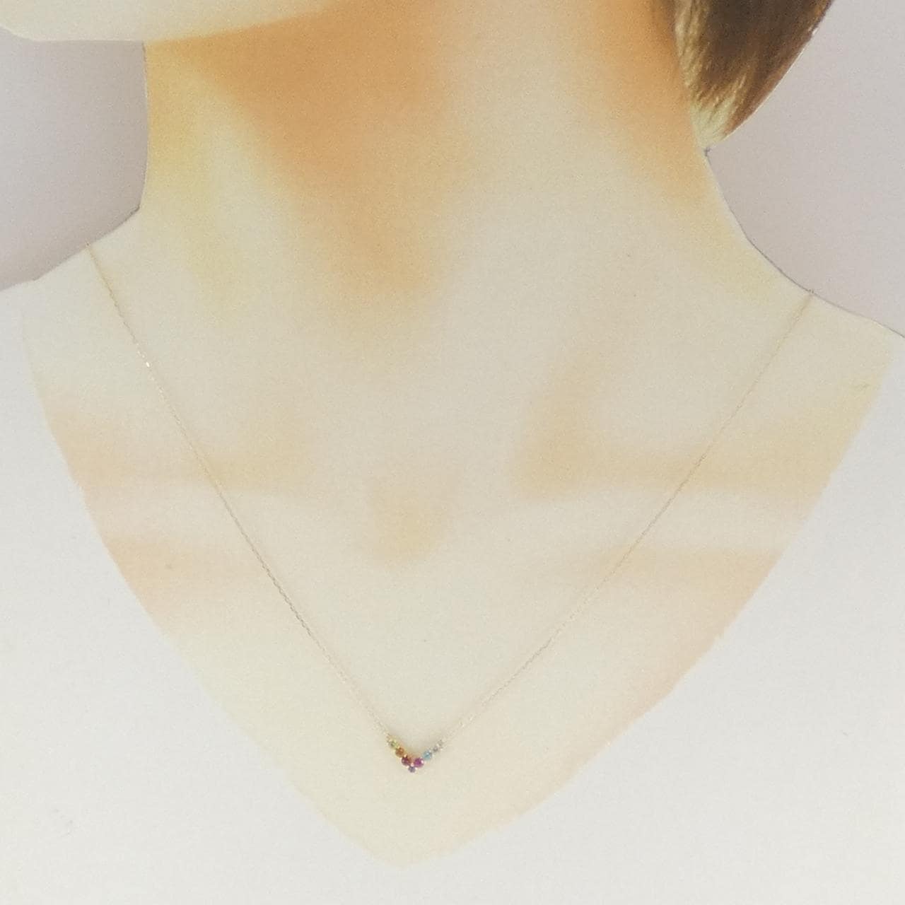 K10YG Color Stone Necklace