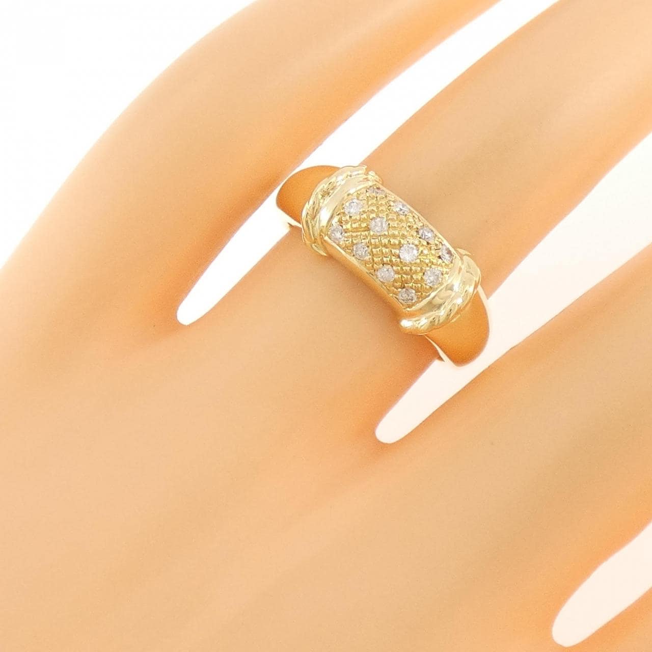K18YG ダイヤモンド リング 0.12CT