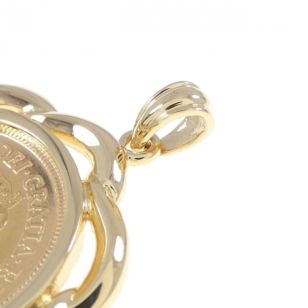 K18YG(枠) コイン ペンダント