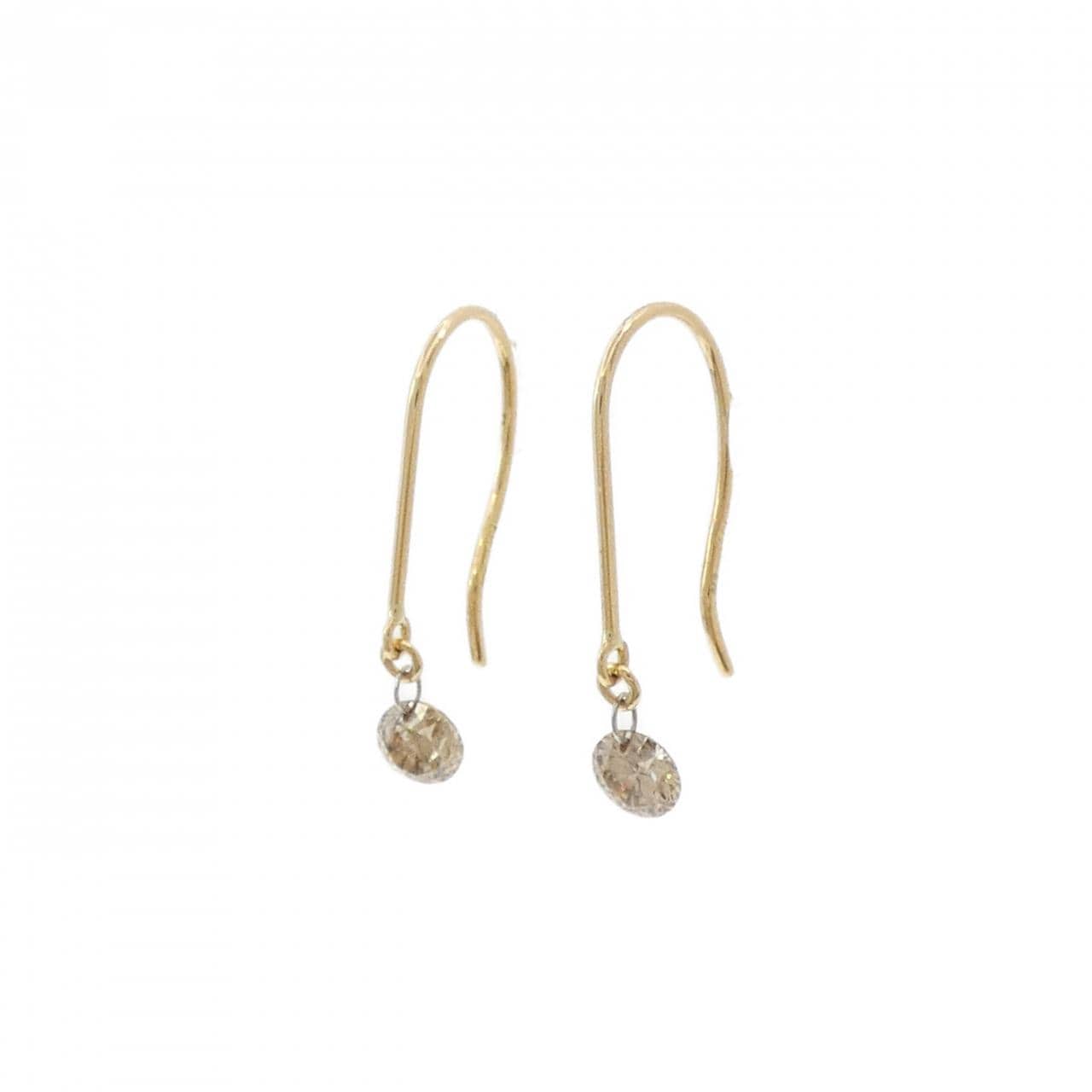 K18YG ダイヤモンド ピアス 0.40CT