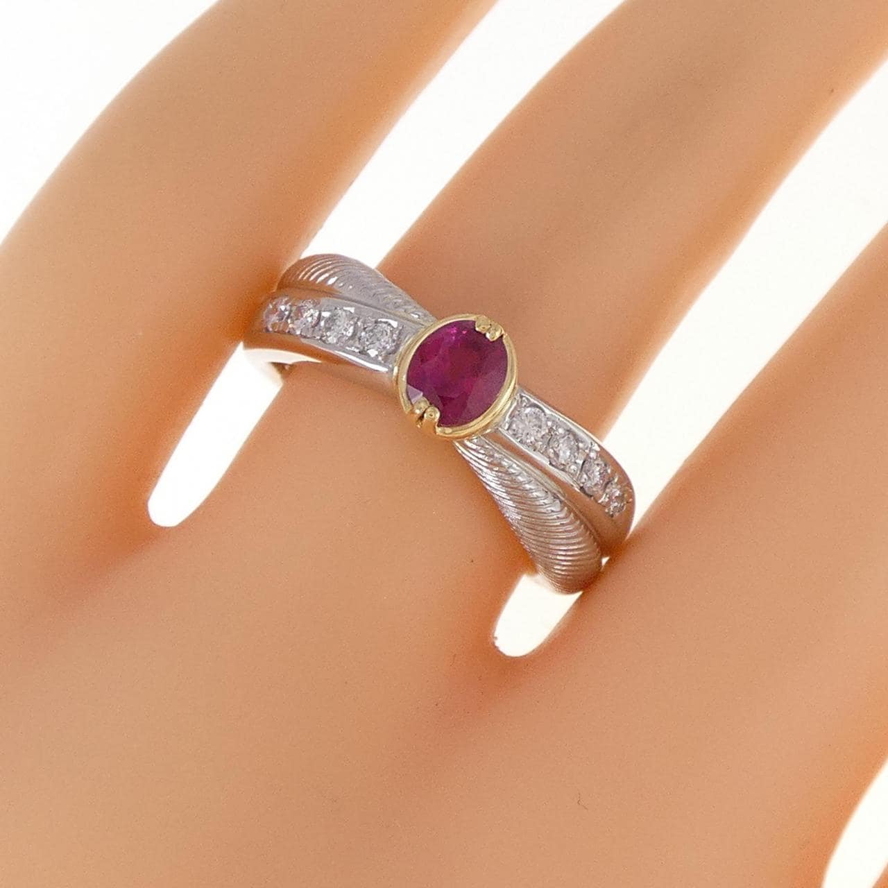 PT/K18YG Ruby Ring 0.55CT