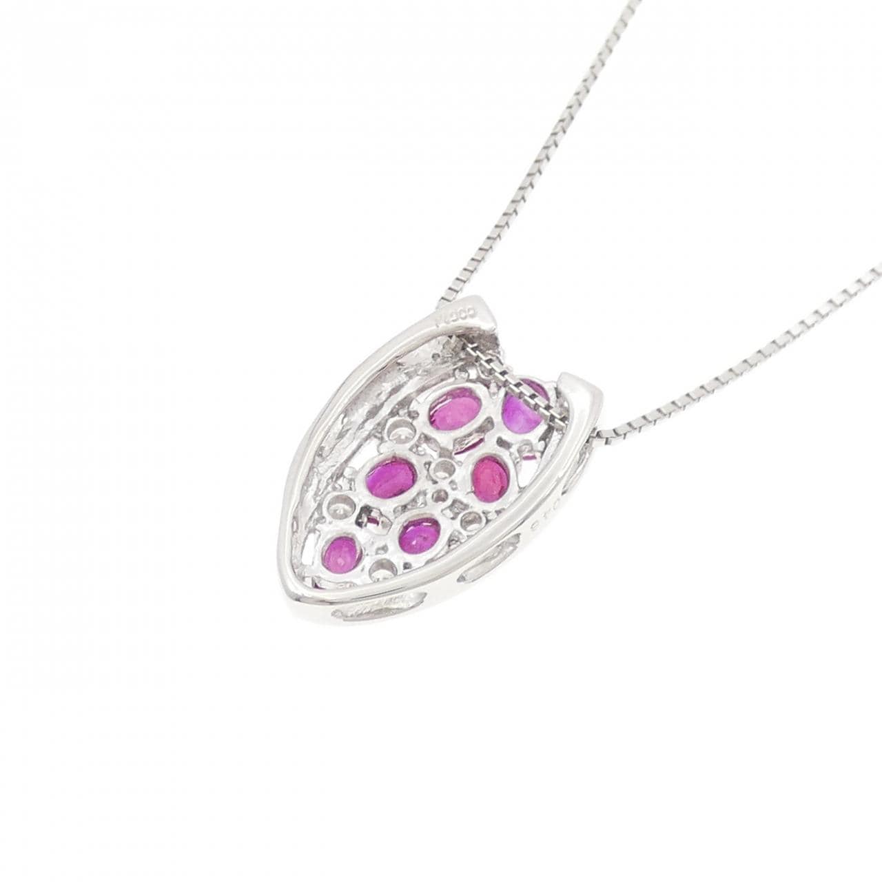 PT900/PT850 ルビー ネックレス 2.16CT