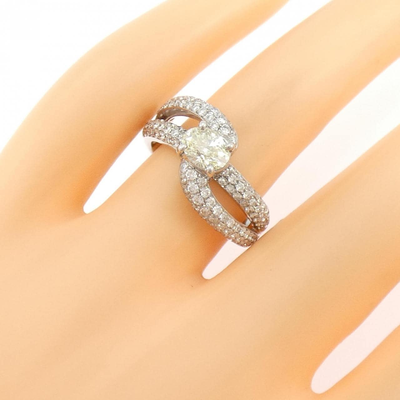 K18WG ダイヤモンド リング 0.589CT