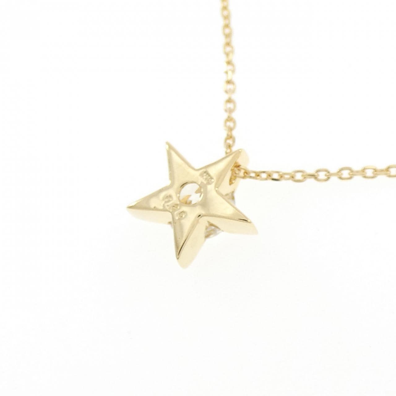 K18YG スター ダイヤモンド ネックレス 0.35CT