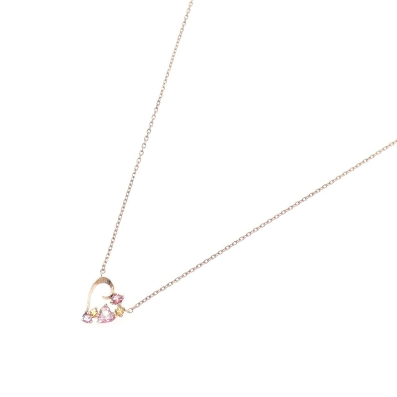 K10PG ハート トパーズ ネックレス