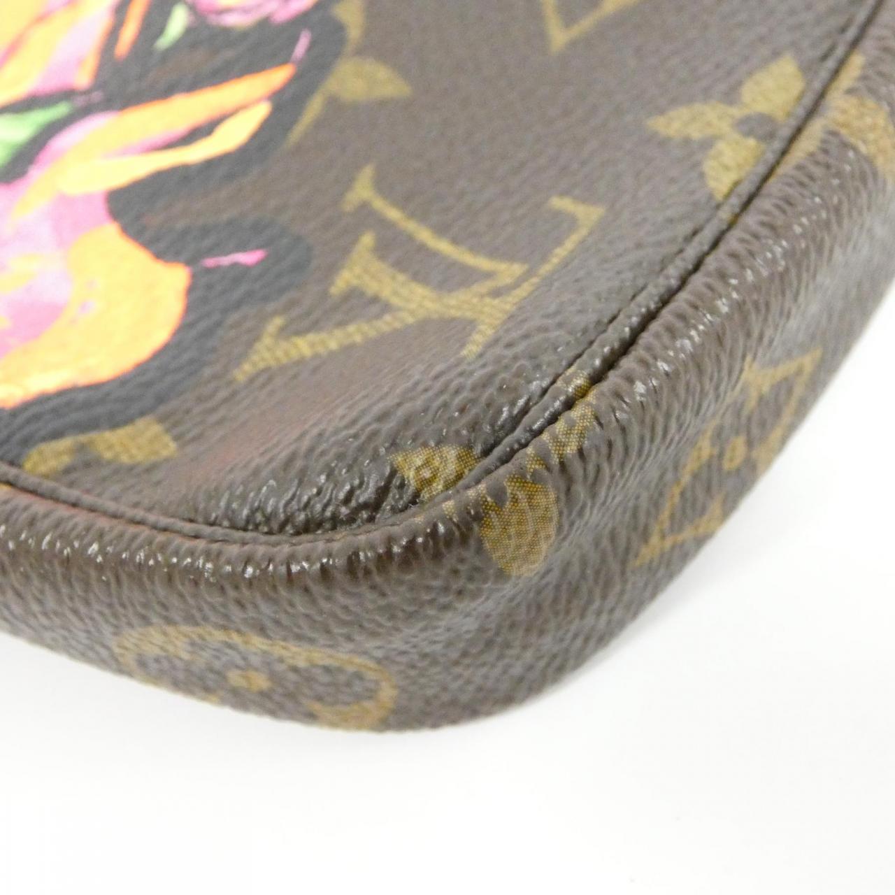 ルイヴィトン モノグラム ローズ(スティーブン スプラウス) ポシェット アクセソワール M48615 アクセサリーポーチ