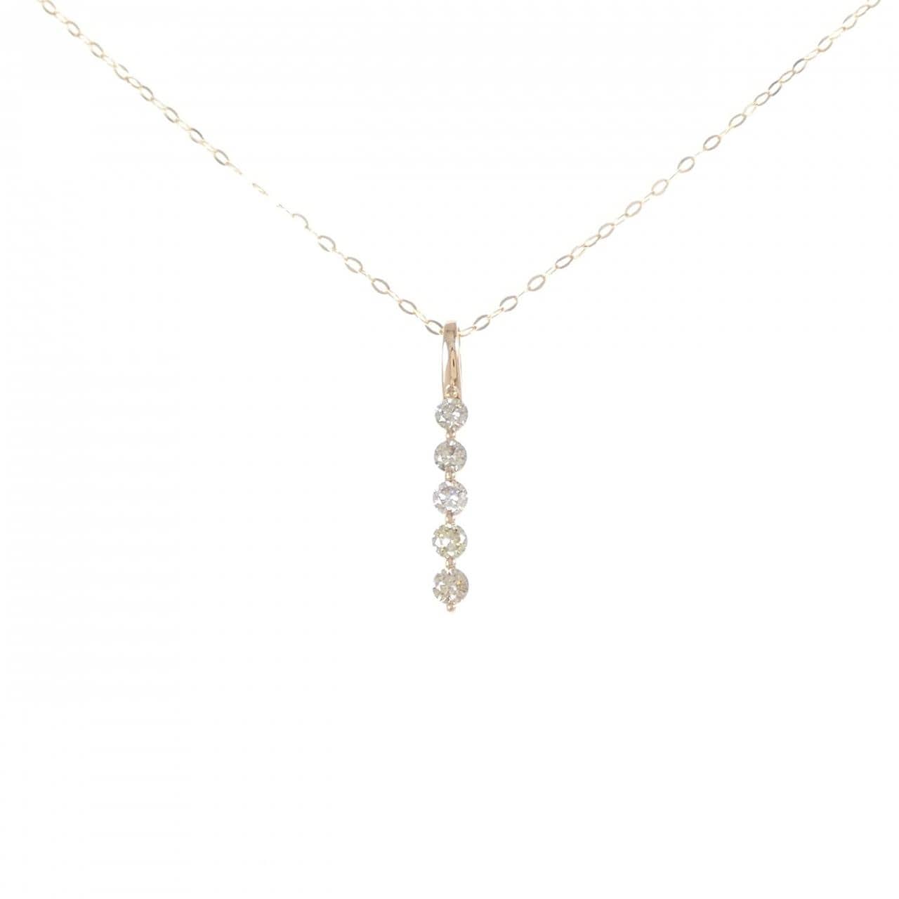 K18PG/K18YG ダイヤモンド ネックレス 0.30CT