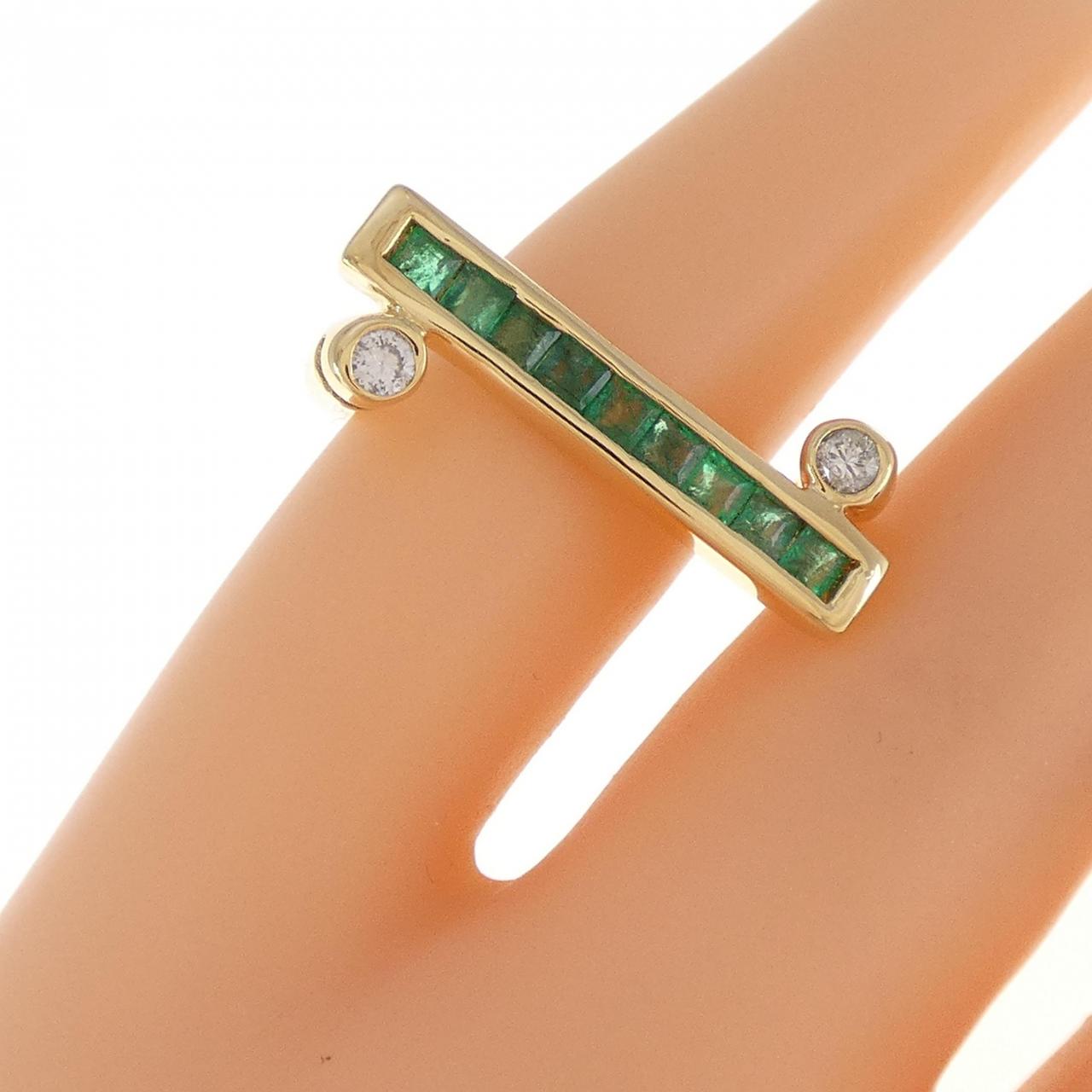 K18YG emerald ring 0.50CT
