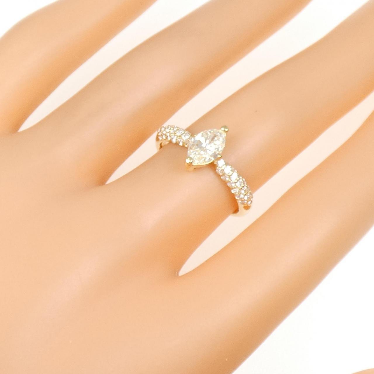 K18YG ダイヤモンド リング 0.82CT