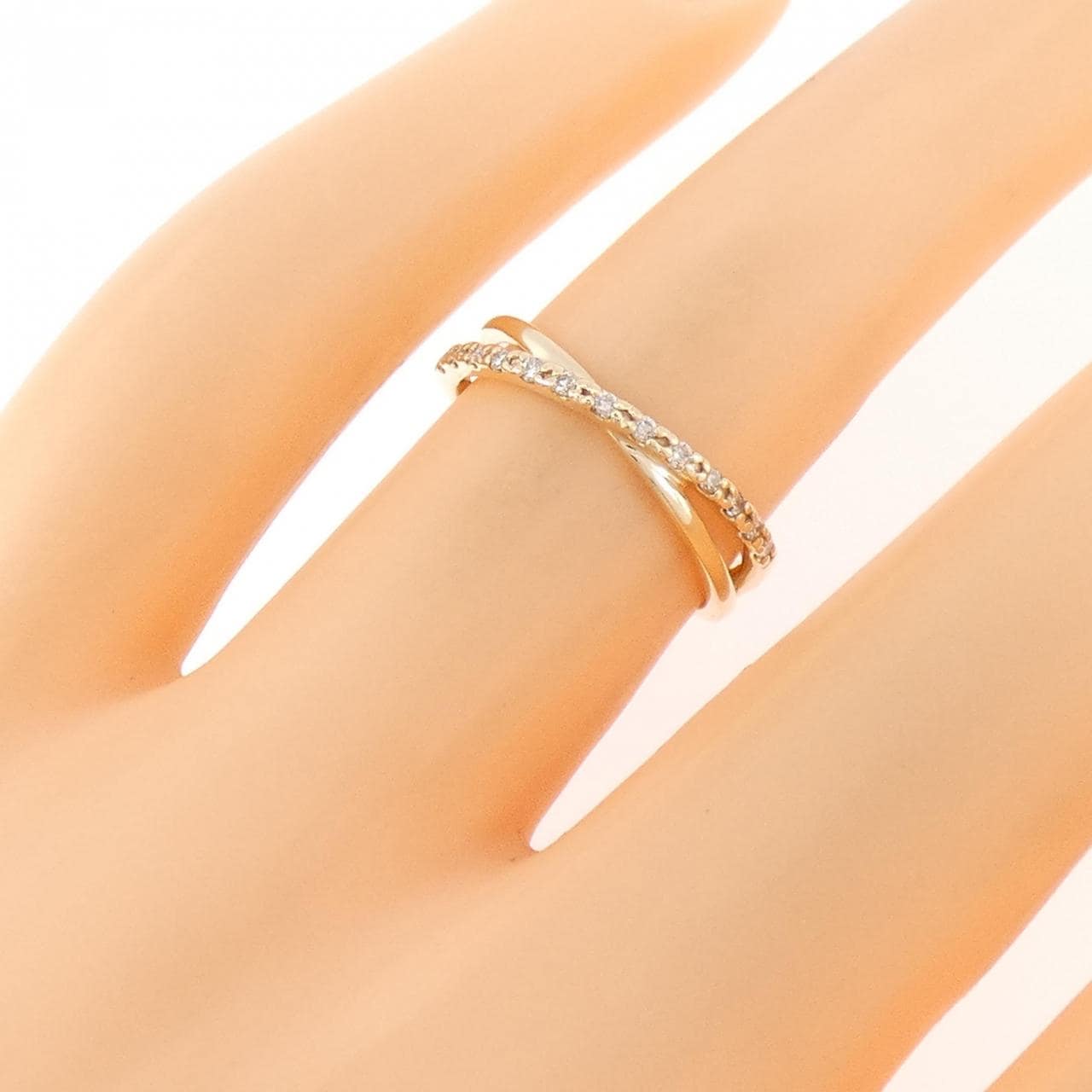 K18YG ダイヤモンド リング 0.12CT