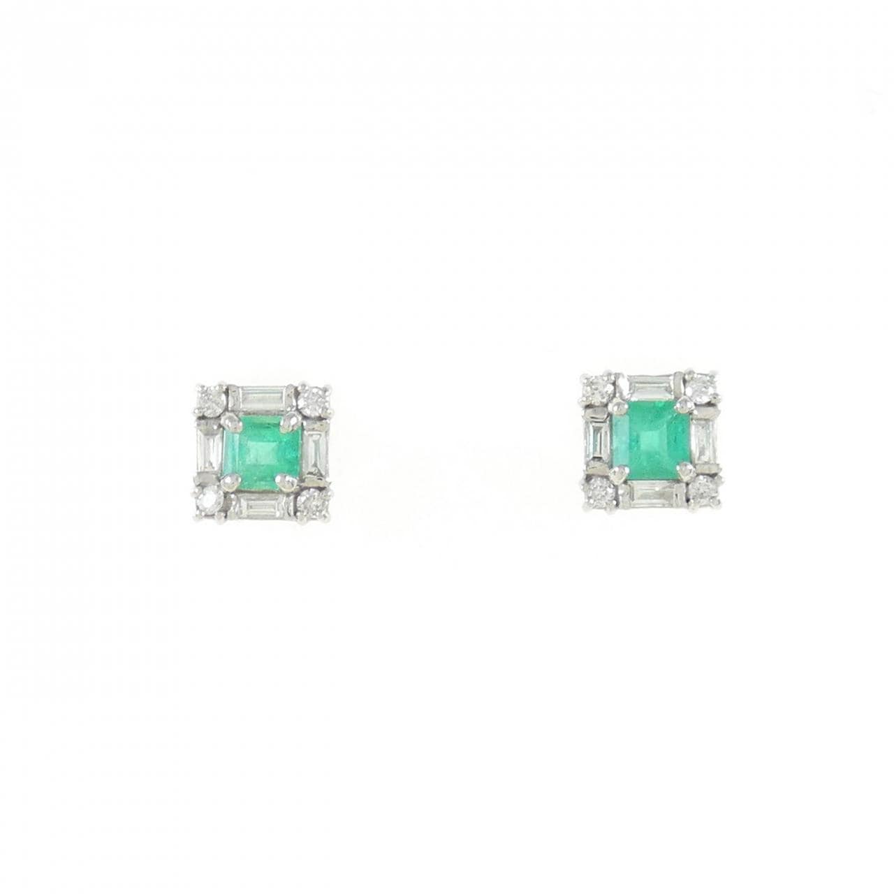 [BRAND NEW] PT Emerald Earrings 0.25CT
