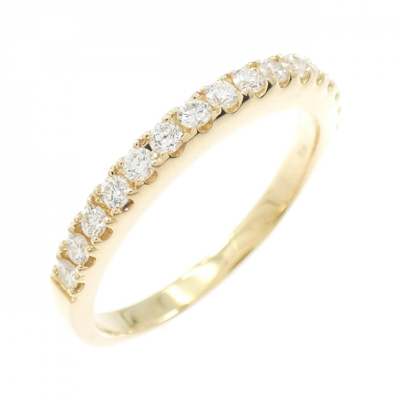 【リメイク】K18YG ハーフエタニティ ダイヤモンド リング 0.32CT