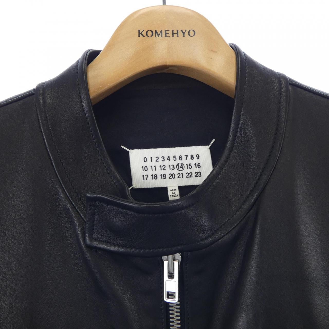 メゾンマルジェラ Maison Margiela 八の字 S50AM0489 レザーライダースジャケット