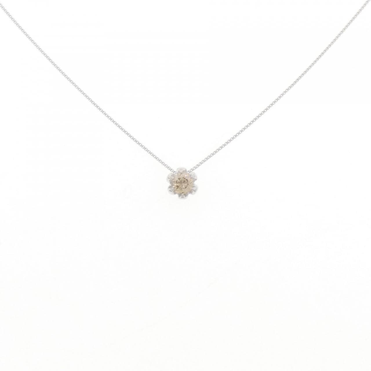 K10WG Solitaire Diamond Necklace 0.10CT