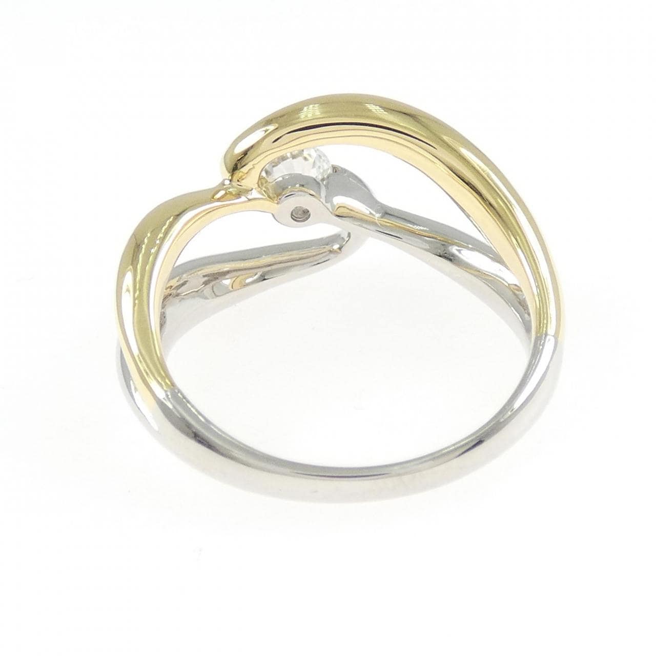 K18YG/PT900 ダイヤモンド リング 0.25CT