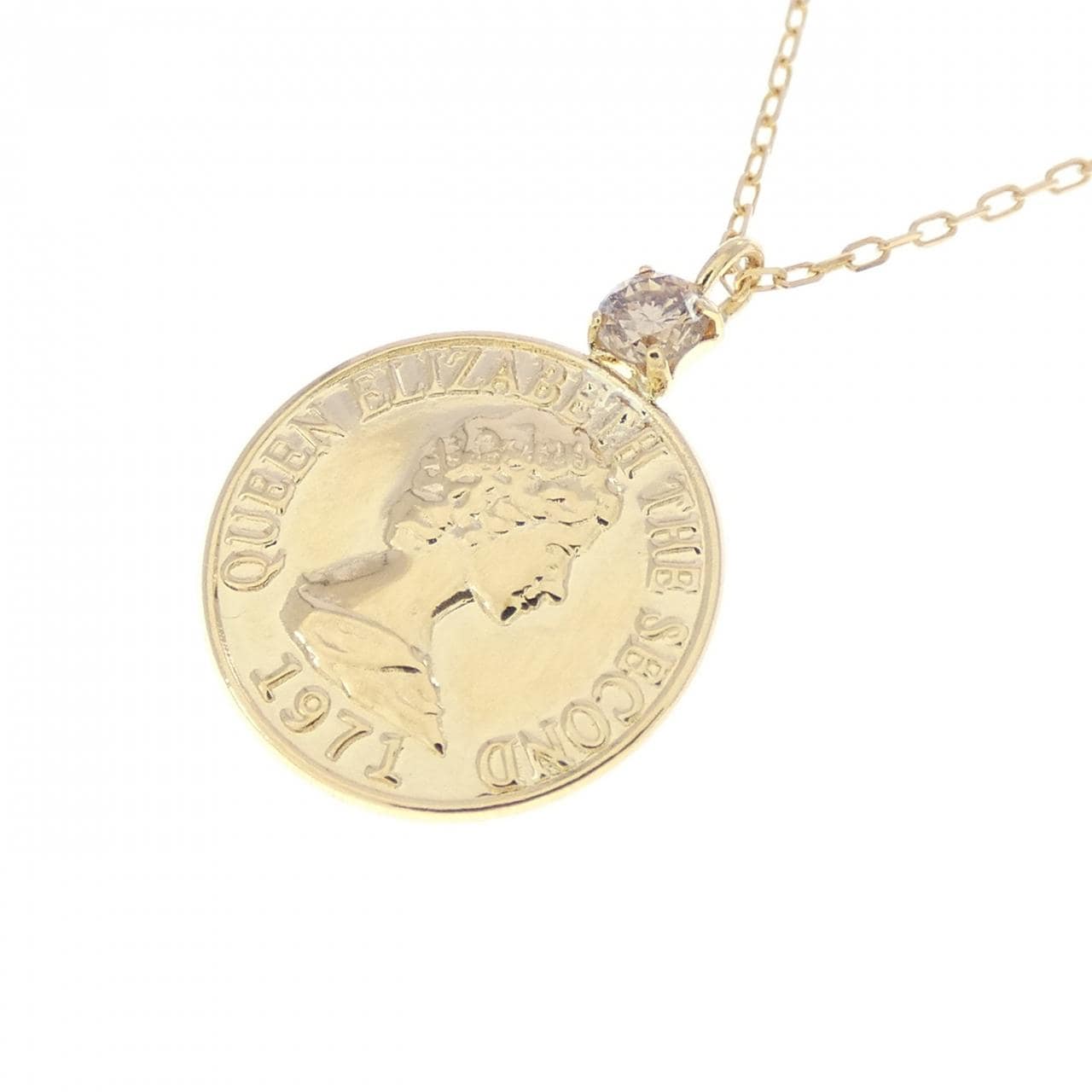 K18YG ダイヤモンド ネックレス 0.03CT