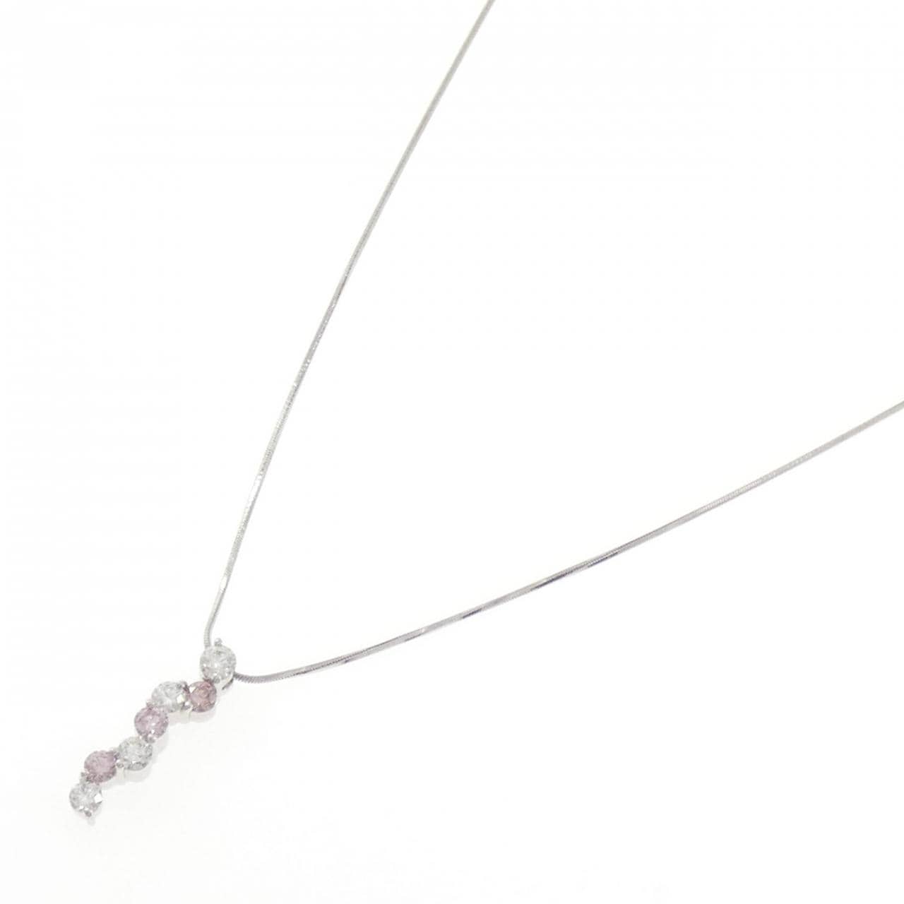 PT900/PT850 ピンクダイヤモンド ネックレス 0.273CT