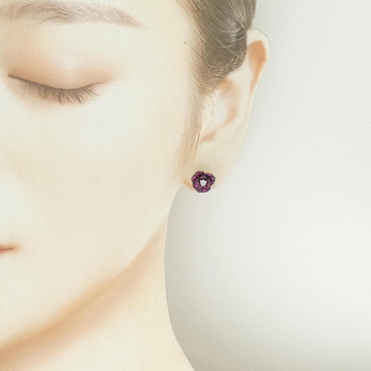 セイレーン　アズーロ ルビー ピアス 0.80CT